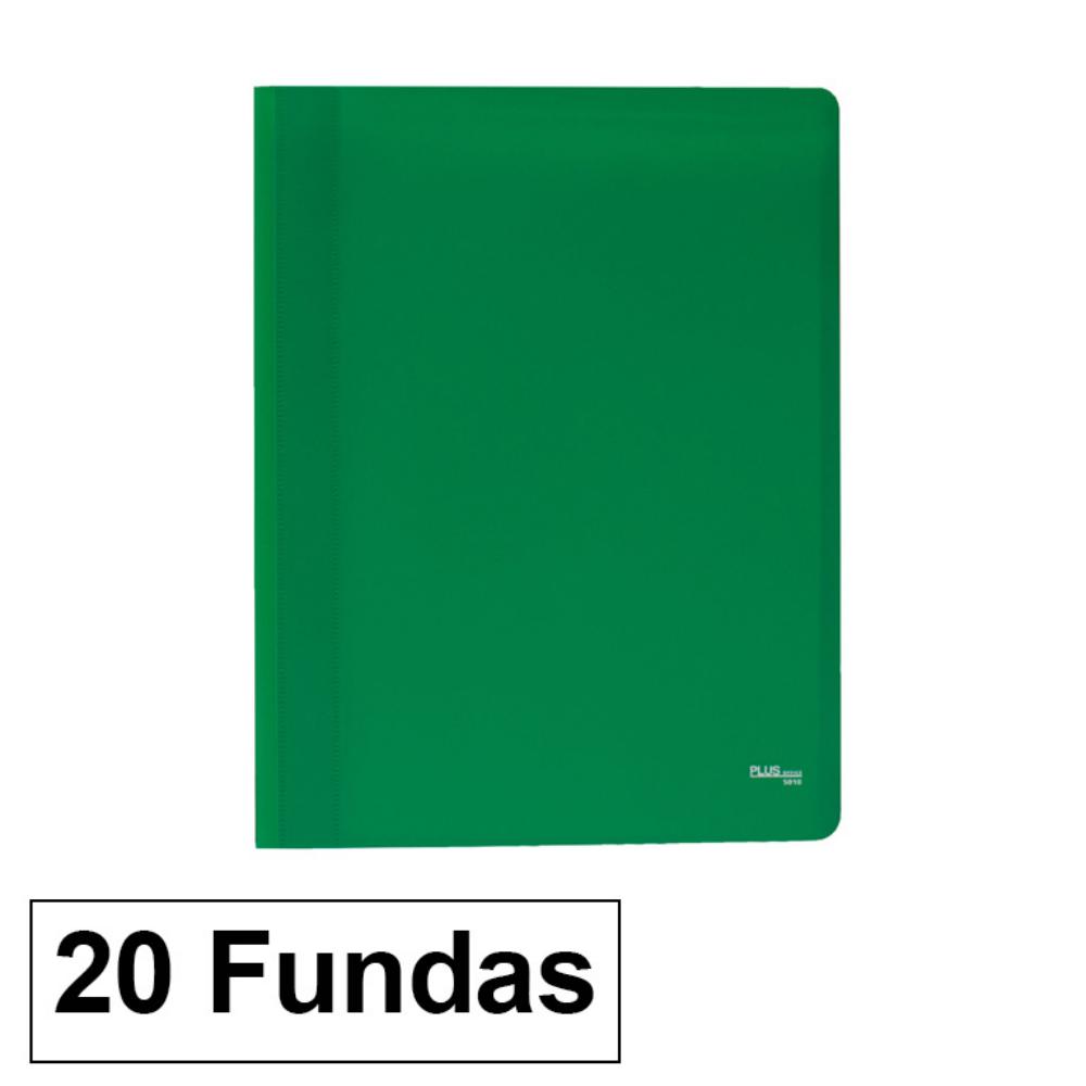 CARPETA FLEXIBLE 20 FUNDAS VERDE