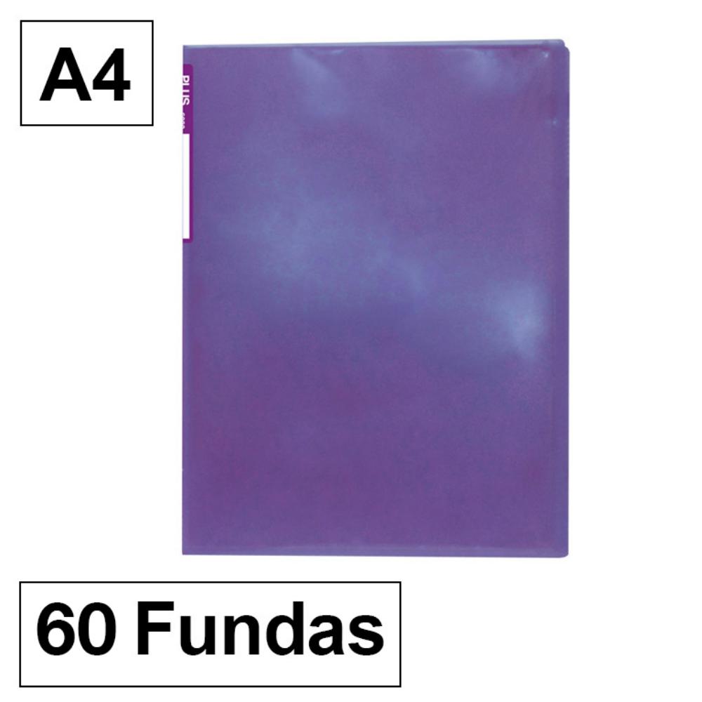 CARPETA FUNDAS A4 60F TRAS.VIOLETA