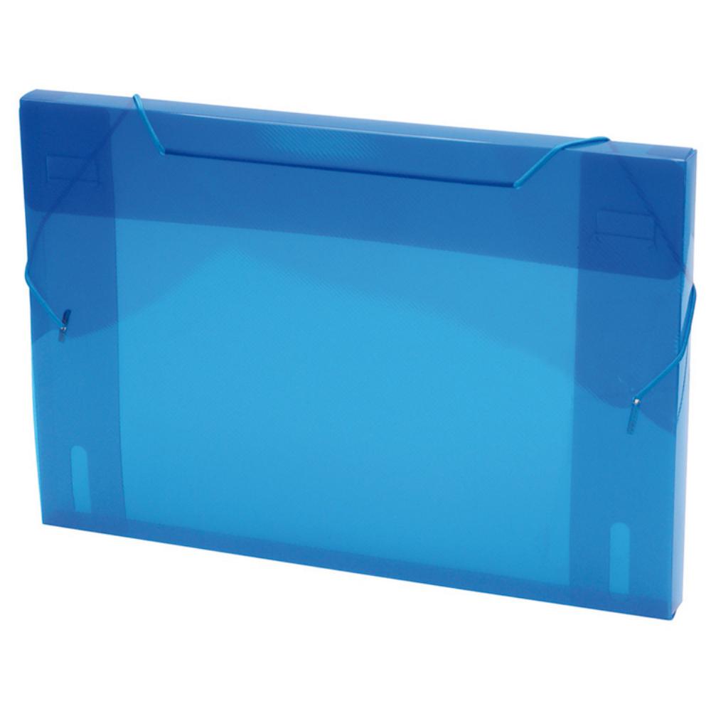 CARPETA PROYECTO 3cm.TRASLUCIDA AZUL