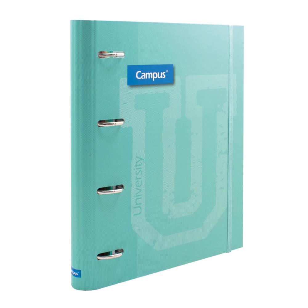 CARPETA RINGBOOK SOFT CAMPUS UNIVERSITY 4 ANILLAS+RECAMBIO TURQUESA