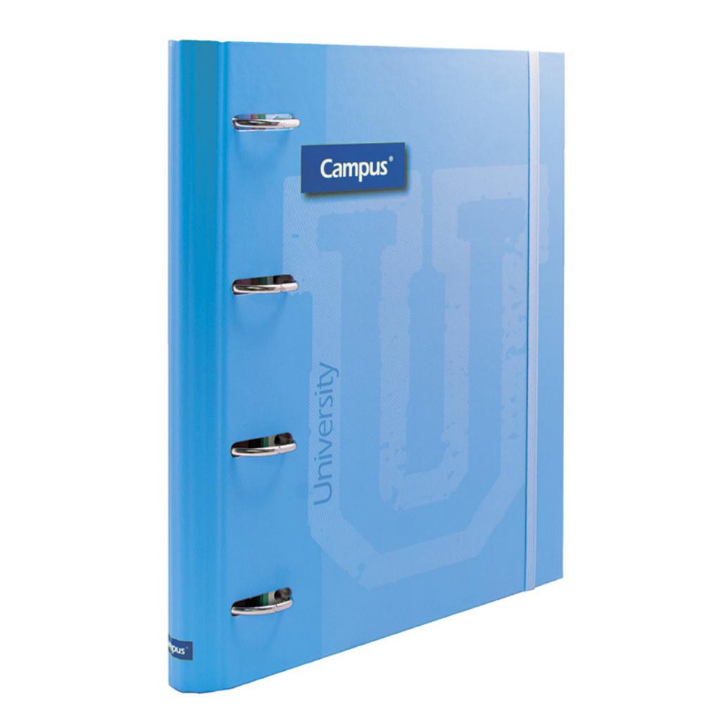 CARPETA RINGBOOK SOFT CAMPUS UNIVERSITY 4 ANILLAS+RECAMBIO AZUL CIELO