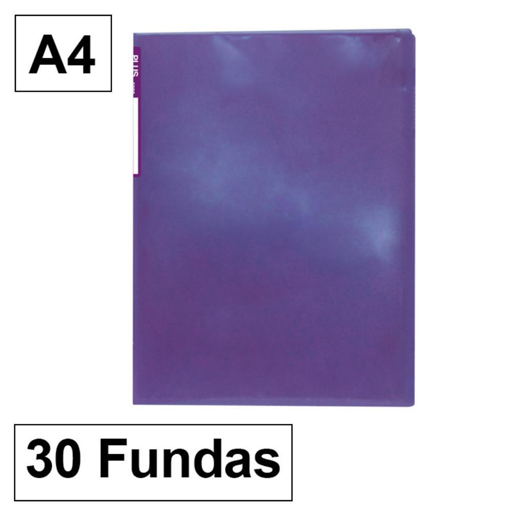 CARPETA TRASLUCIDA 30 FUNDAS VIOLETA