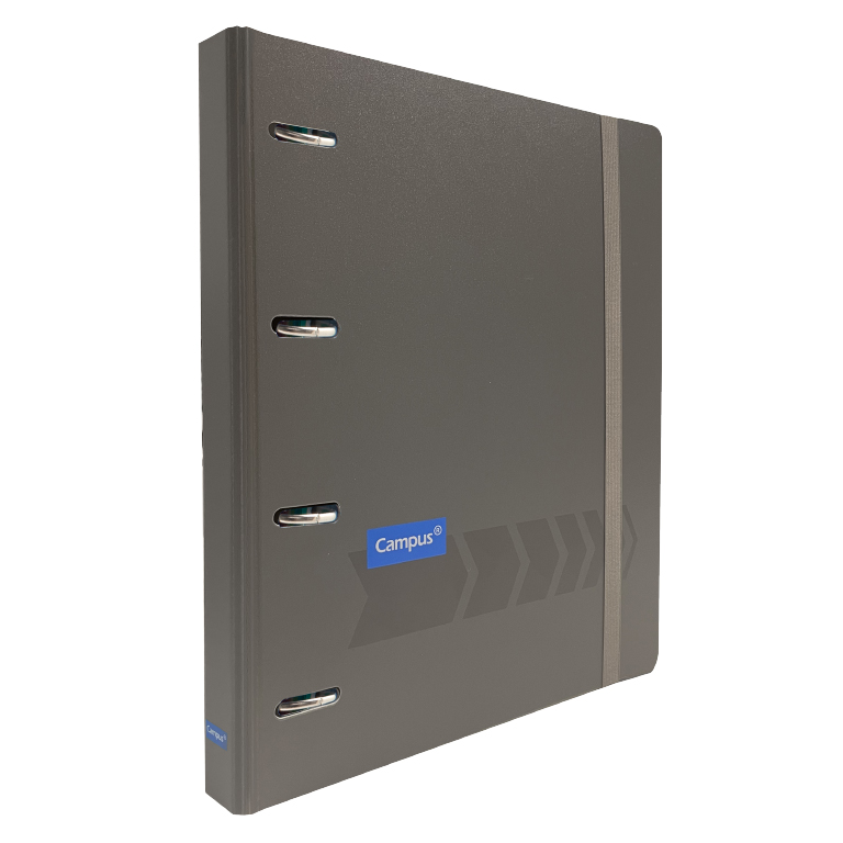 CARPETA RINGBOOK CAMPUS UNIVERSITY 4 ANILLAS+RECAMBIO GRIS