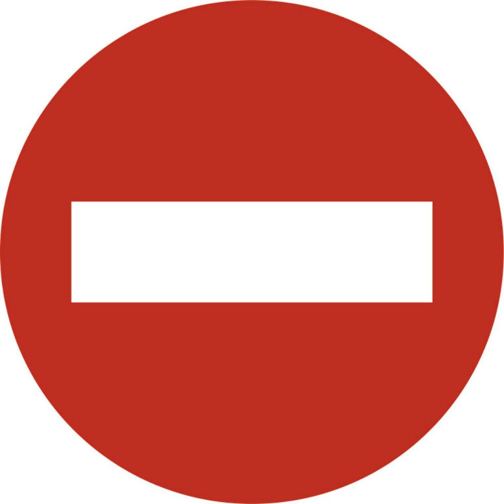 CARTEL DIRECCION PROHIBIDA