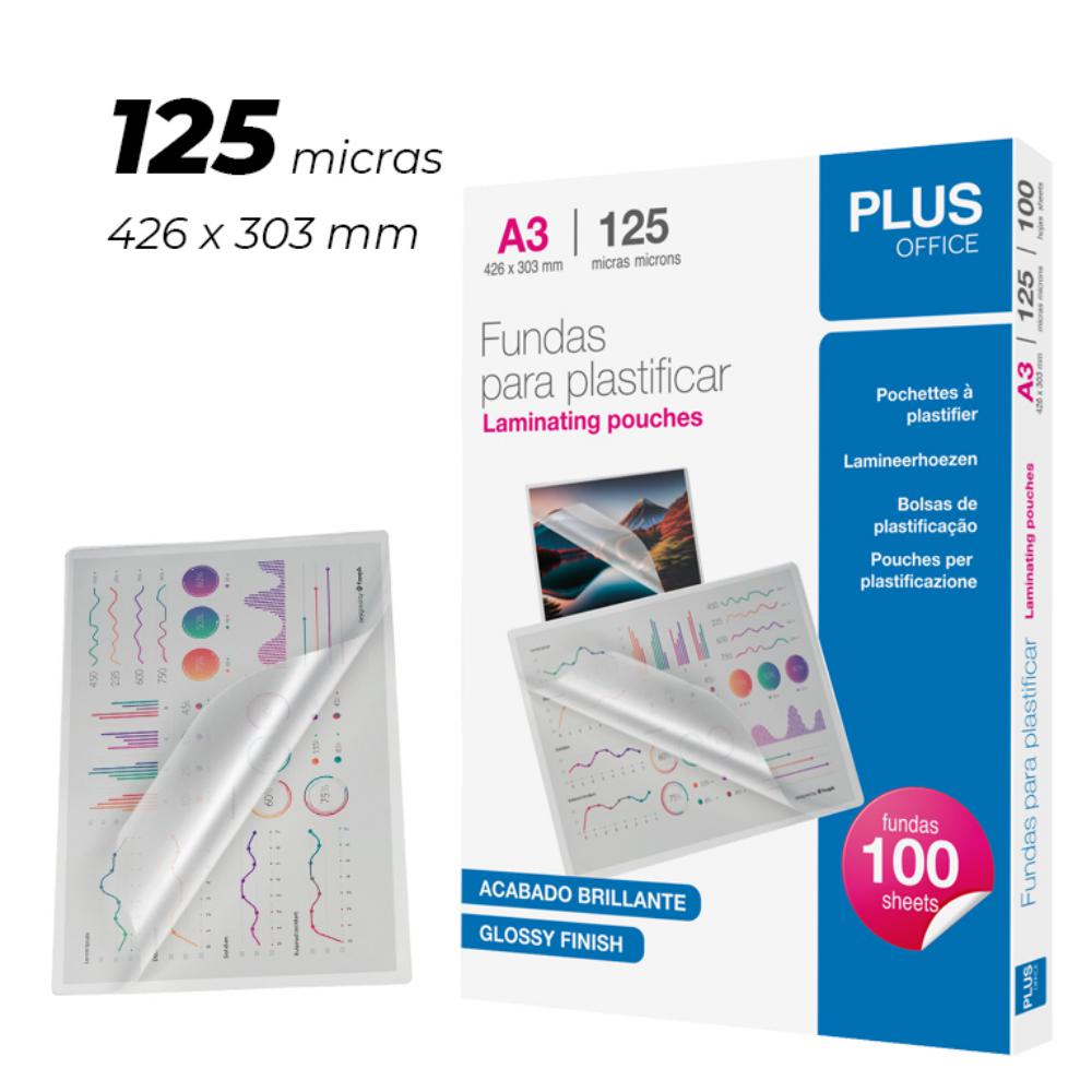 FUNDA PLASTIFICAR PLUS A3 426x303MM 125 MICRAS