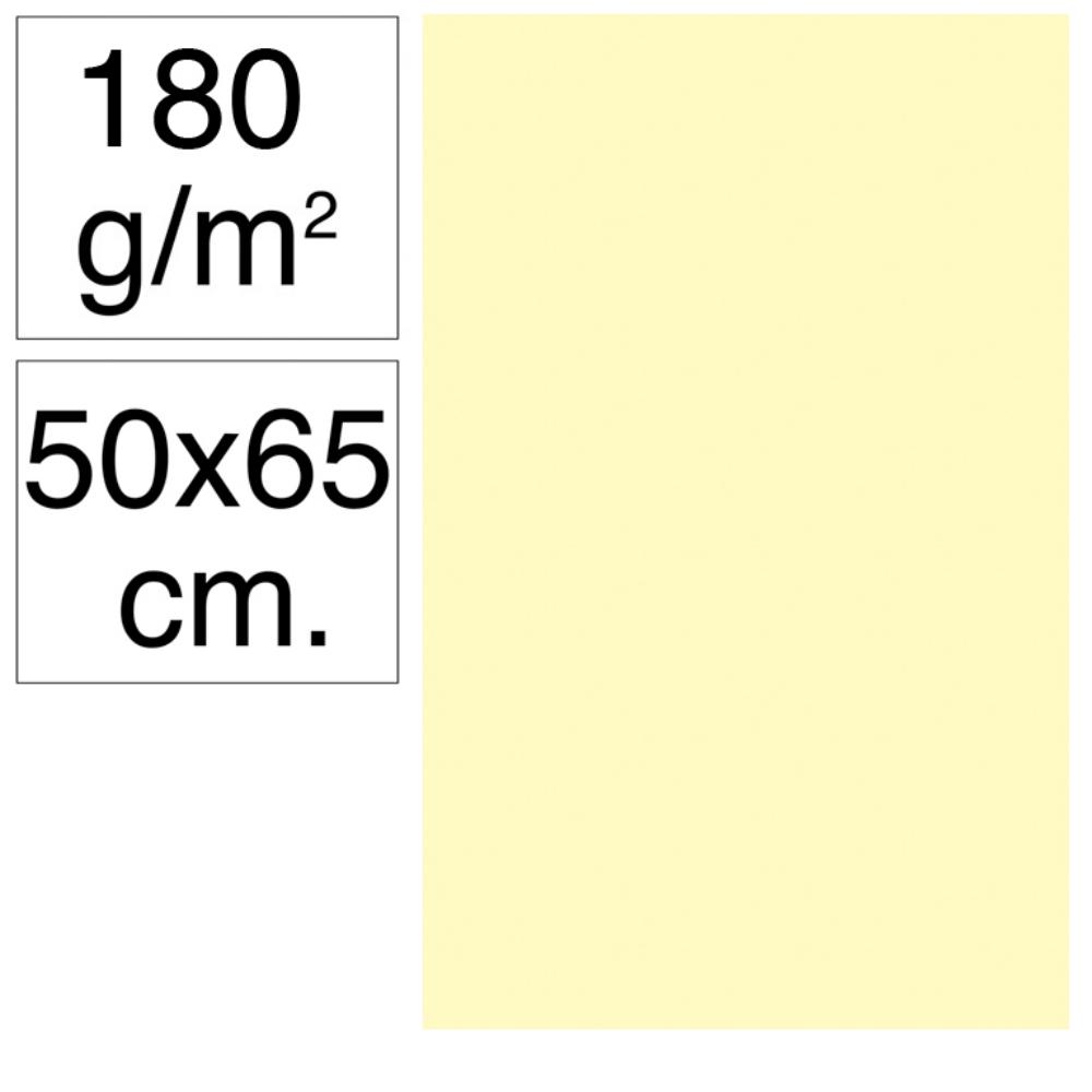 CARTULINA 50X65 180G CREMA 25UD