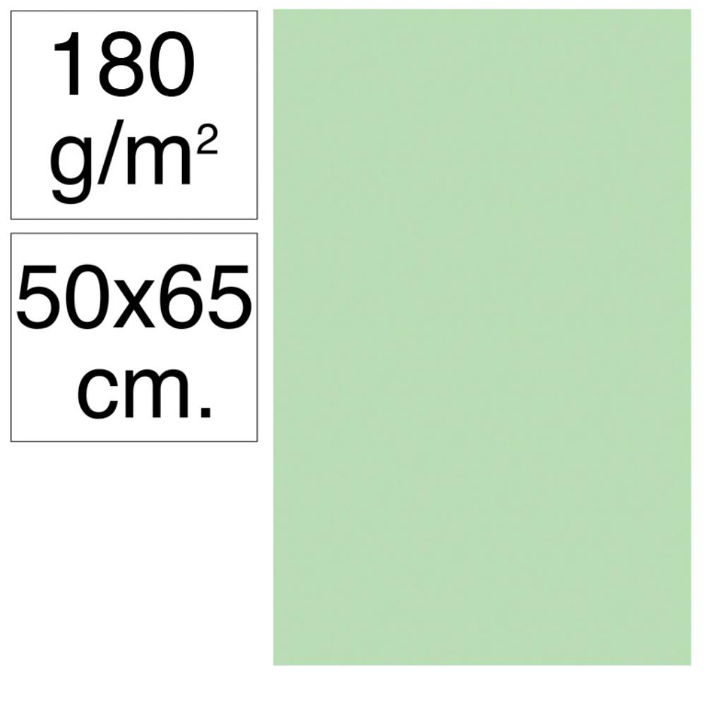 CARTULINA 50X65 180G VERDE MANZANA 25UD