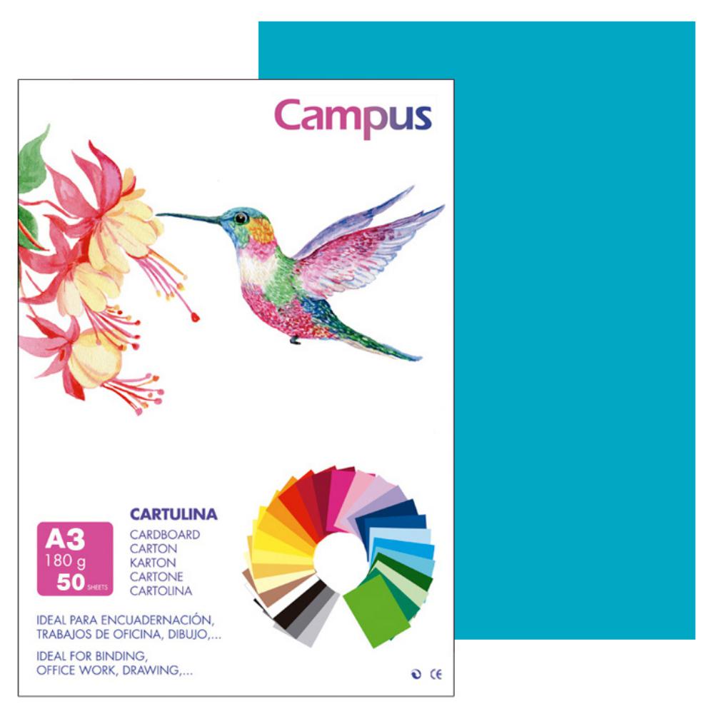 CARTULINA A3 MAKRO AZUL TURQUESA