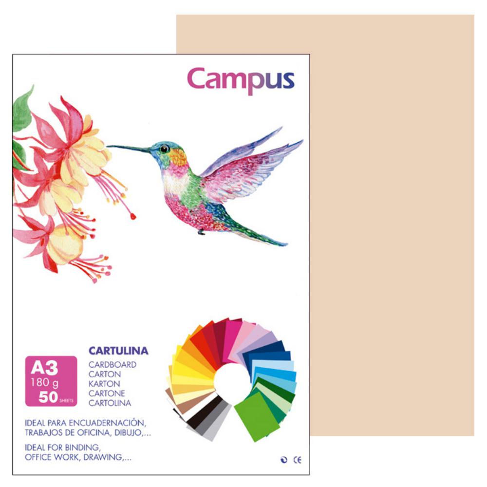 CARTULINA A3 MAKRO CREMA 50UD