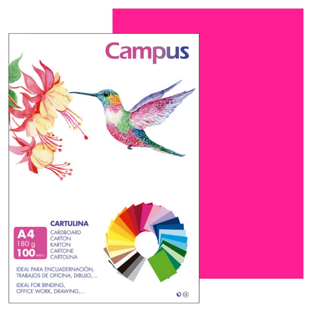 CARTULINA A4 MAKRO FUCSIA 180G 100UD