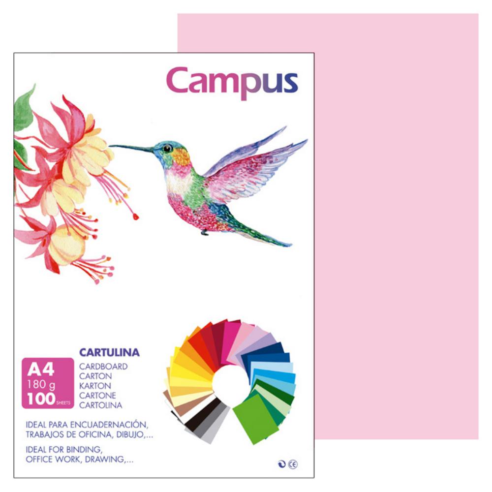 CARTULINA A4 MAKRO ROSA 180G 100UD