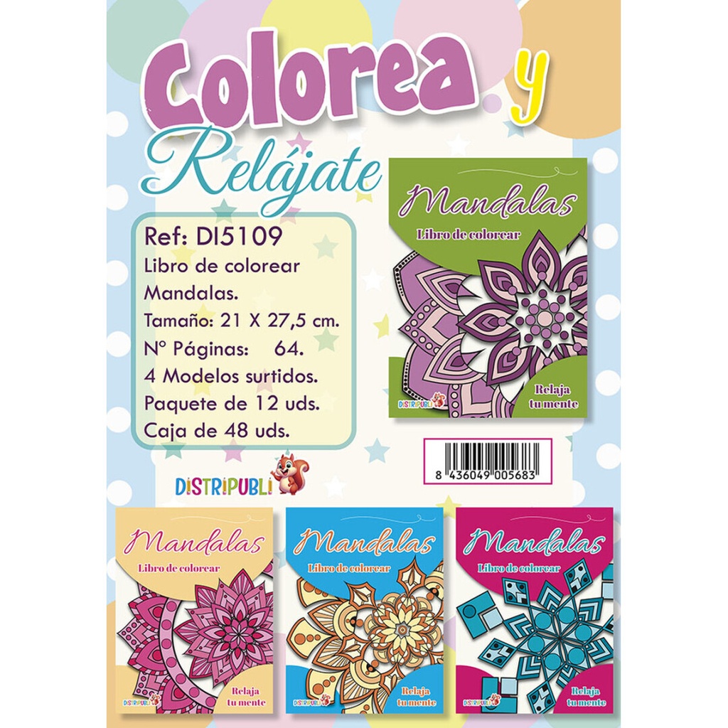 CE-MANDALAS LIBRO COLOR.64PAG.