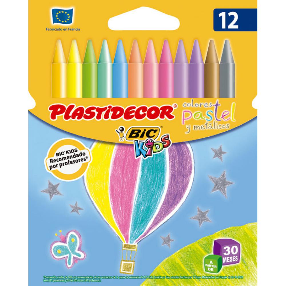 CERAS PLASTIDECOR 12COL PASTEL