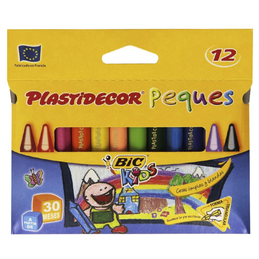 CERAS PLÁSTICAS BIC PLASTIDECOR KIDS 12 COLORES