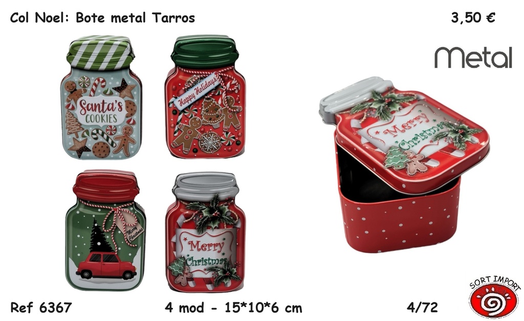 COL NOEL BOTE METAL TARRO 6367