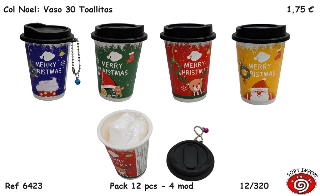 COL NOEL VASO&30 TOALLITA 6423