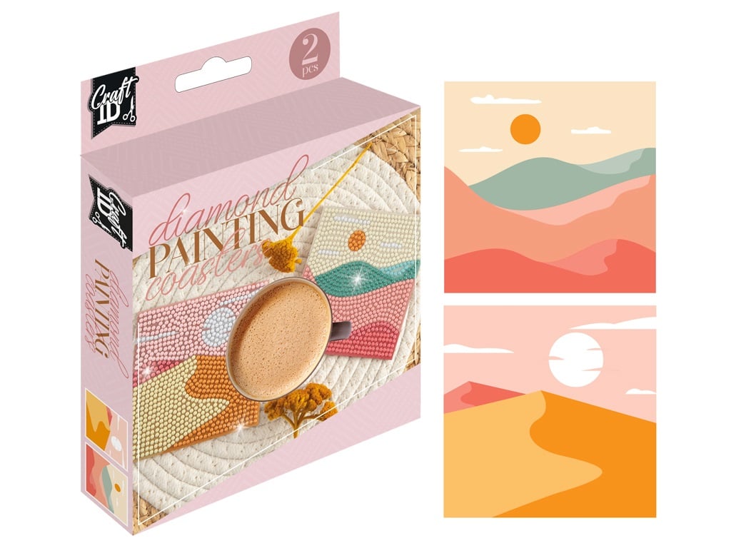 DIAMOND PAINTING COASTER SET 2 CR2072/GE