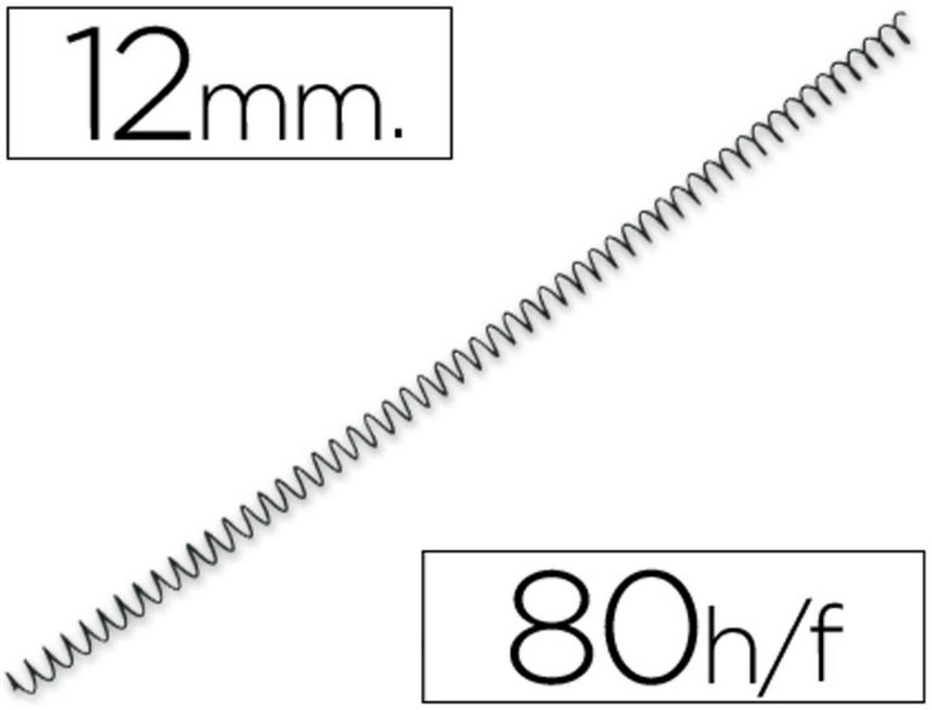 ESPIRAL METALICO P56/4:1 12 MM