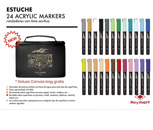 ESTUCHE ACRILICO.24COL.AB-0624