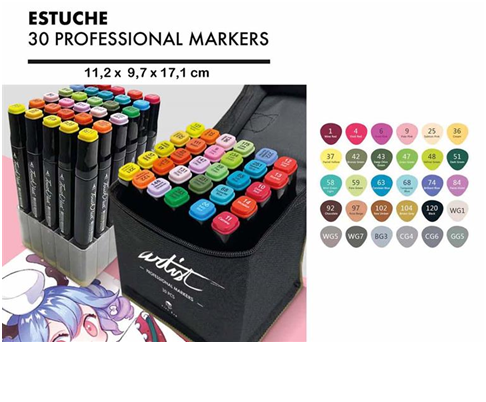 ESTUCHE ARTIS NEGRO 30 AB-0730