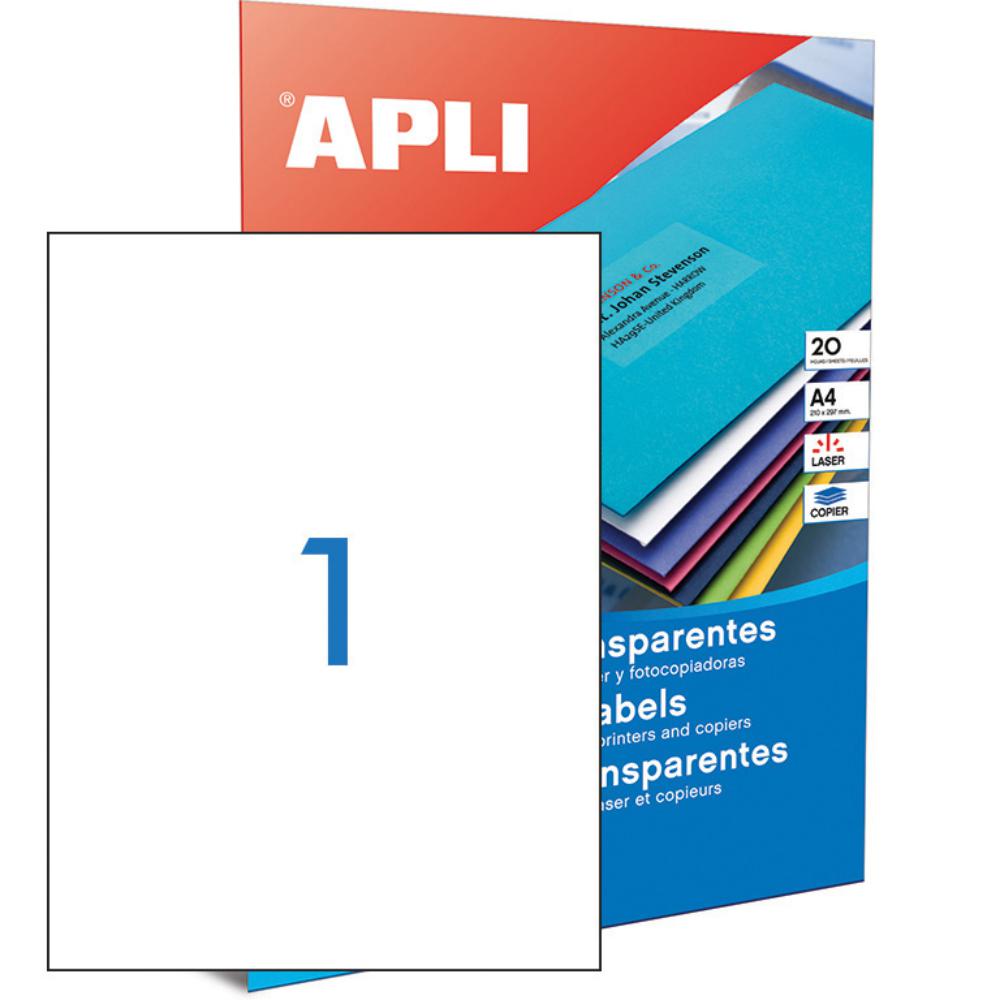 ETIQ.APLI A4 210X297 TRANS.20H