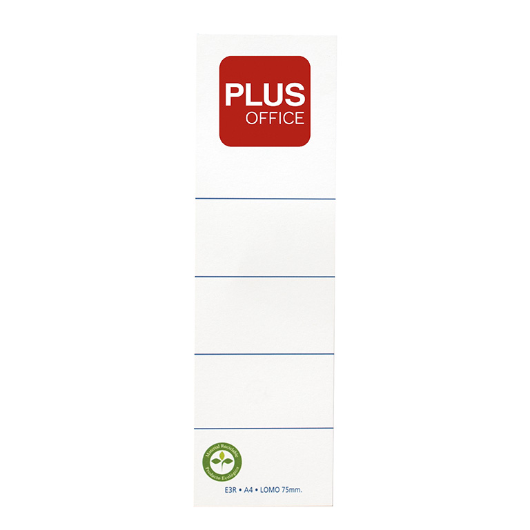 ETIQUETAS LOMERAS PLUS OFFICE PARA ARCHIVADORES A4 10UD