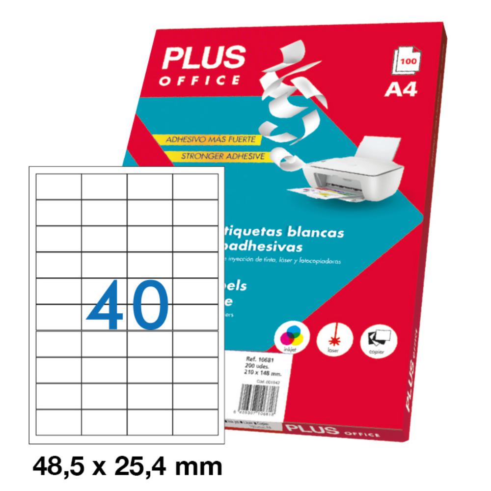 ETIQUETA PLU.A4 48,5X25,5 REDO
