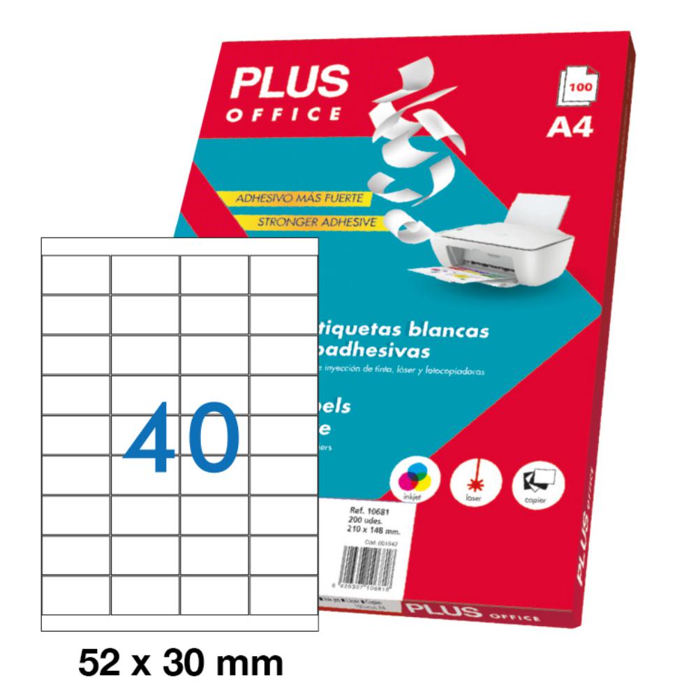 ETIQUETAS PLUS 52X30 A4 10693