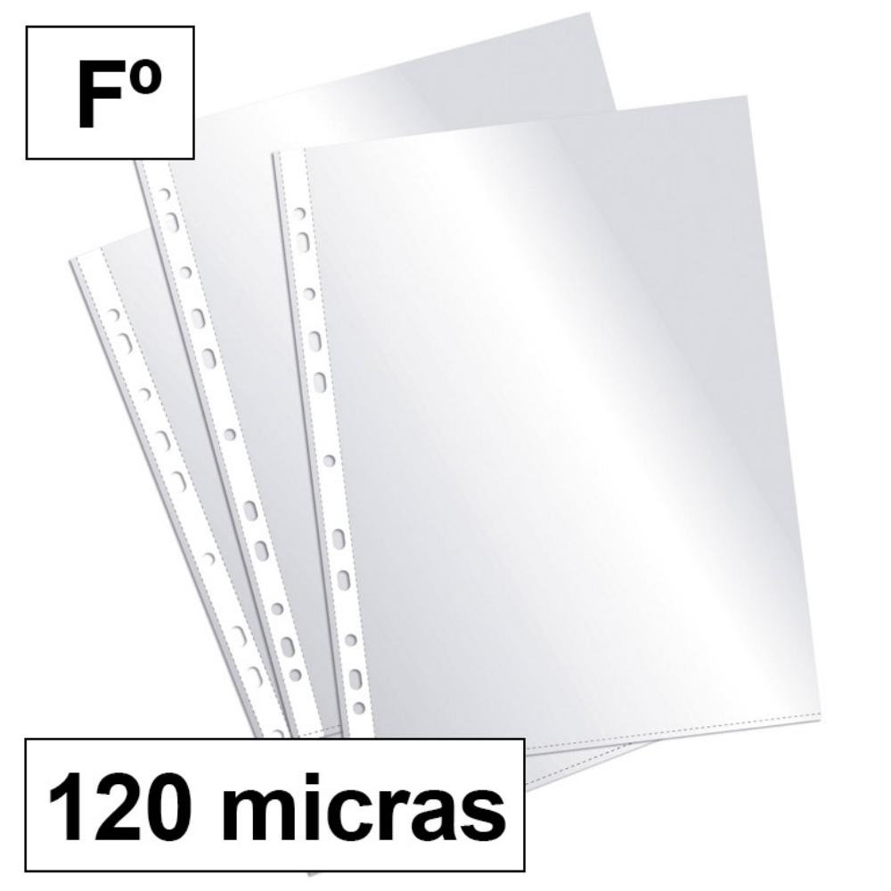 FUNDA MULTITALADRO FOLIO CRIST.120M 100U