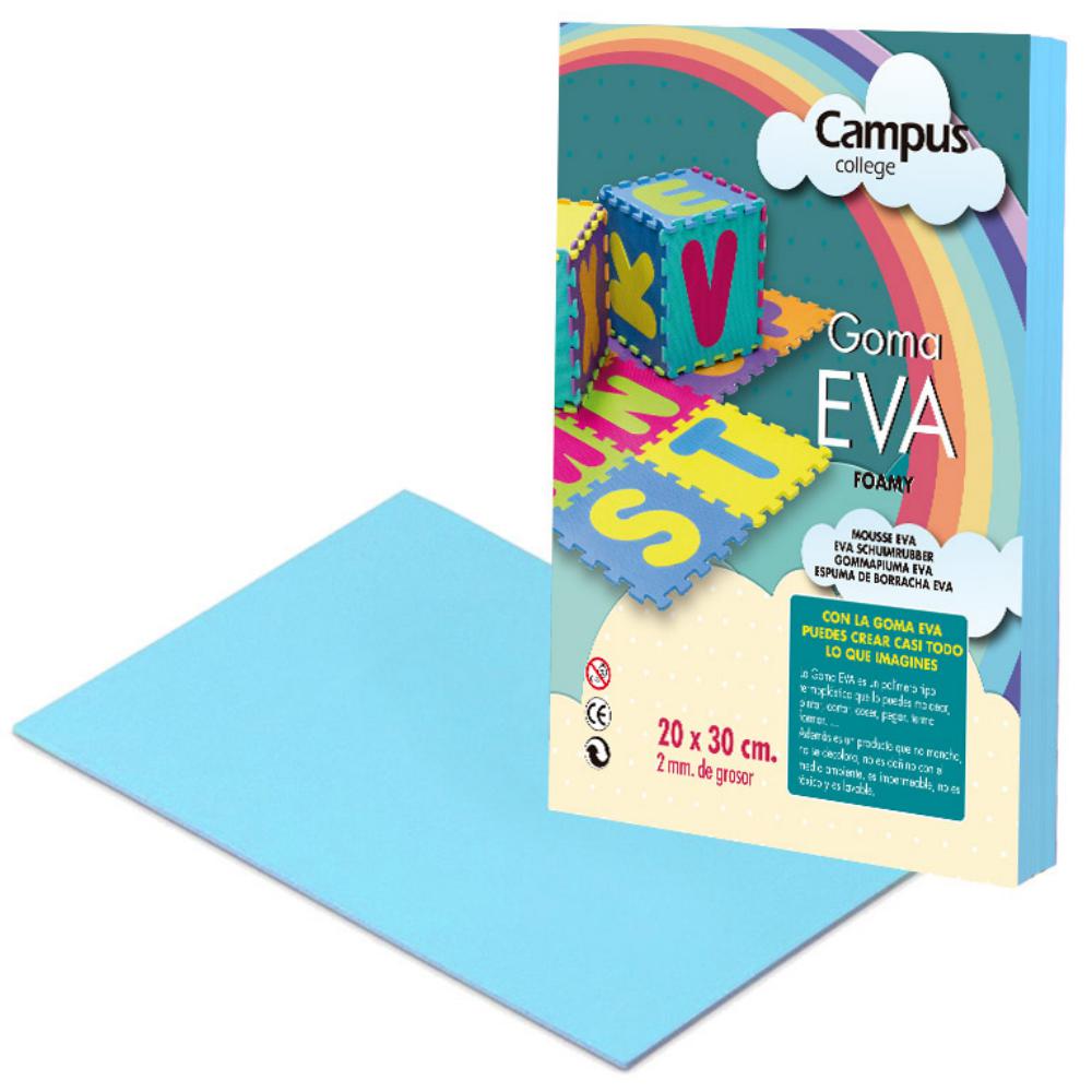 GOMA EVA CAMPUS A4 AZUL CIELO