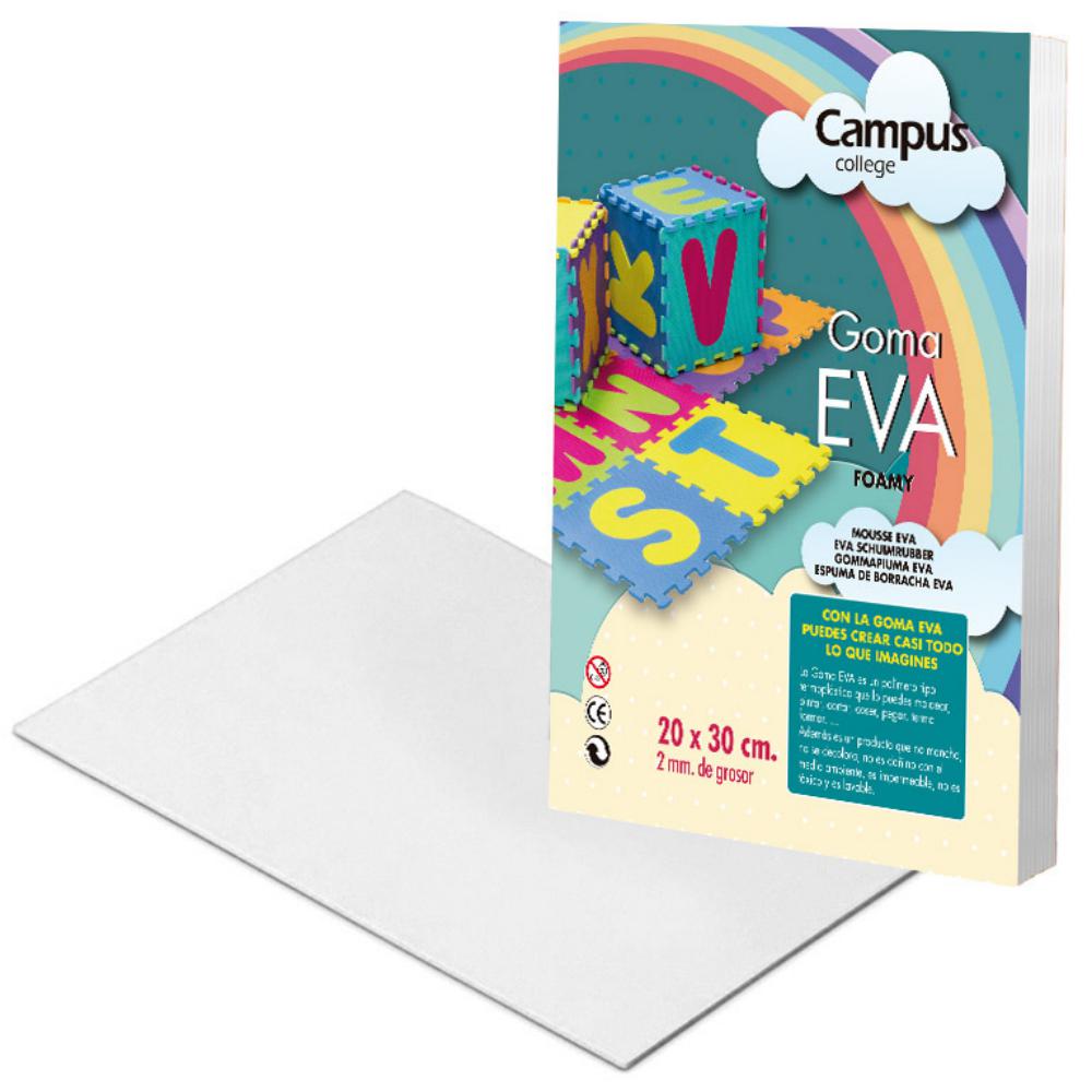 GOMA EVA CAMPUS A4 BLANCO