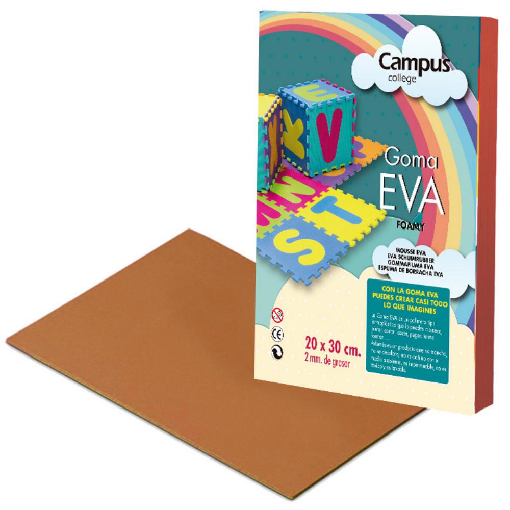 GOMA EVA CAMPUS A4 MARRON