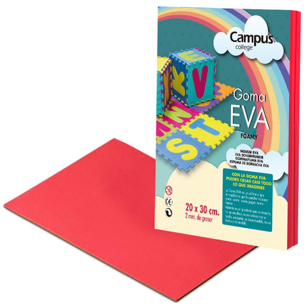 GOMA EVA CAMPUS A4 ROJO