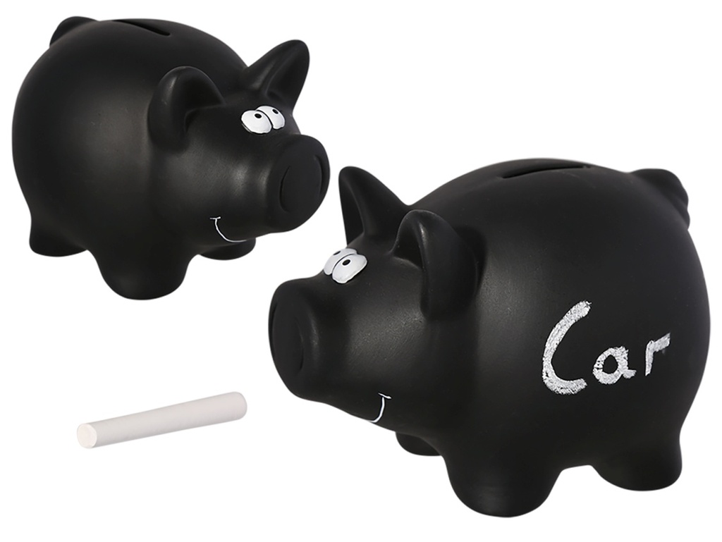 HUCHA CERDO NEGRO TIZA 37/0104