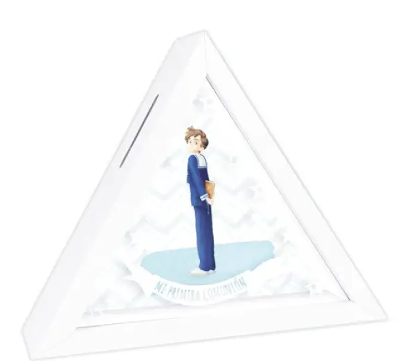 HUCHA TRIANGULAR COMUNION NIÑO BIBLIA