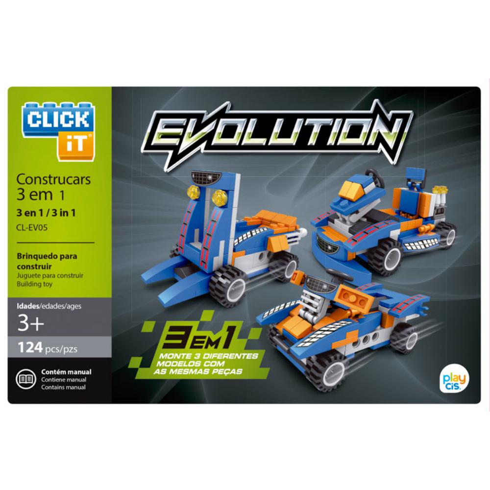 JUEGO BLOQUES CLICK-IT COCHES