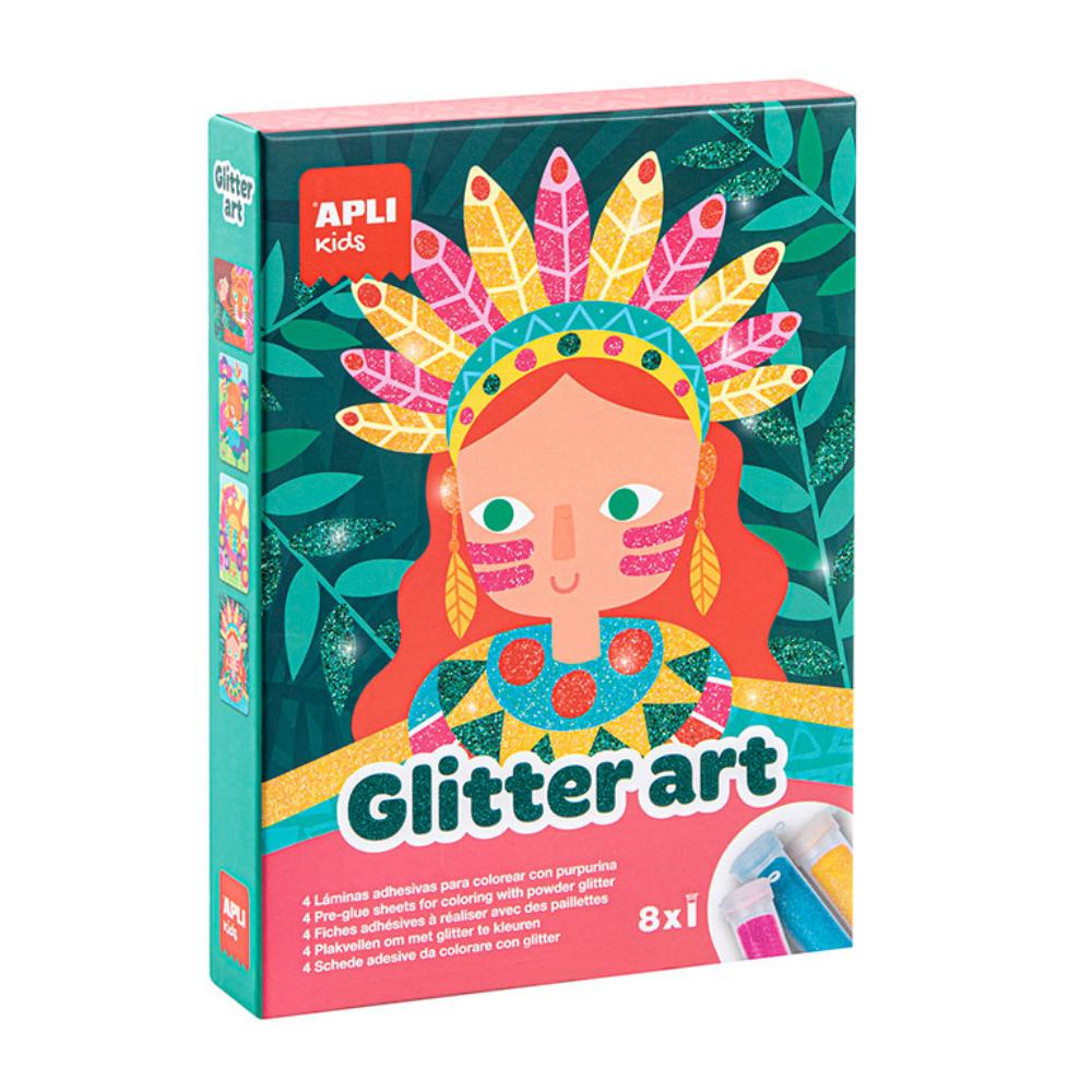 JUEGO EDUC.APLI GLITTER ART