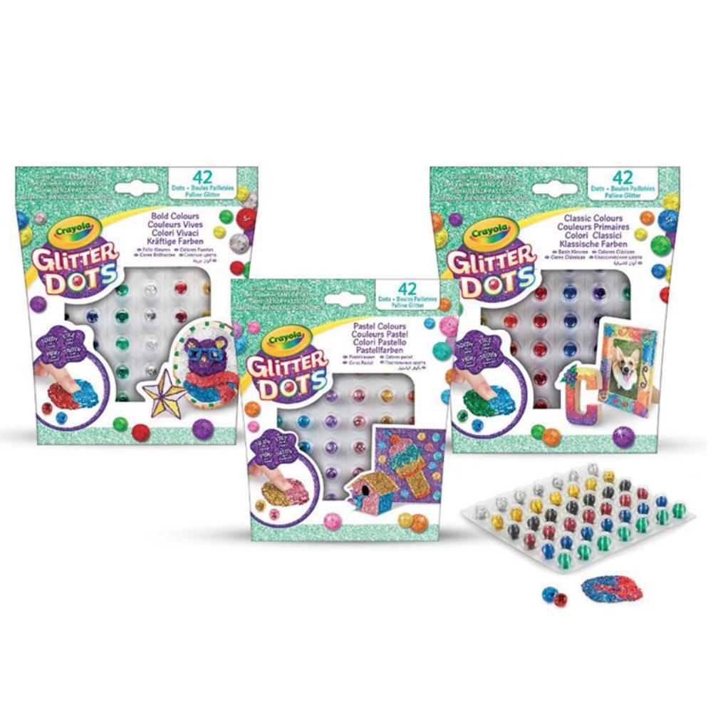 JUEGO EDUC.CRAYOLA GLITT.DOTS