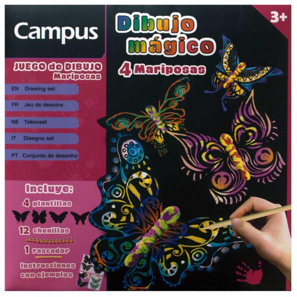 LAMINA DIBUJO MAGICO MARIPOSA