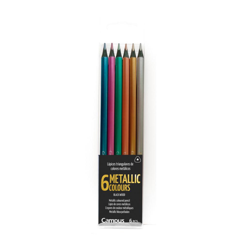 LAPIZ CAMPUS HEXAGONAL METAL 6 COL