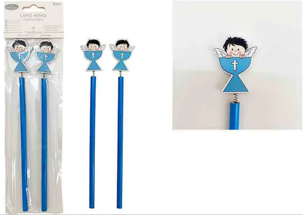 LAPIZ COMUNION NIÑO AZUL 45659