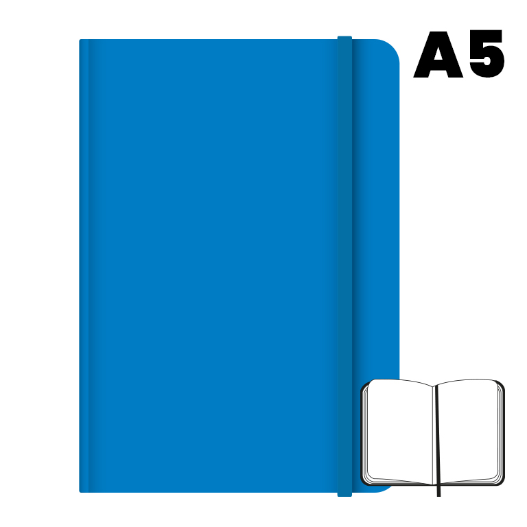 LIBRETA A5 T.F 96H 75G LISO AZUL CLARO
