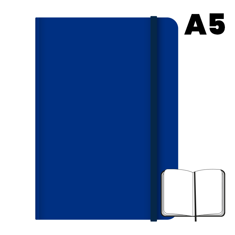 LIBRETA A5 T.FORRADA 96H 75G LISO AZUL
