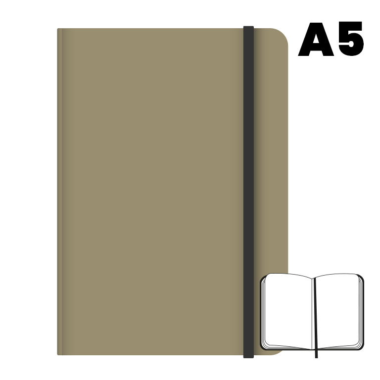 LIBRETA A5 T.FORRADA 96H 75G LISO BEIGE