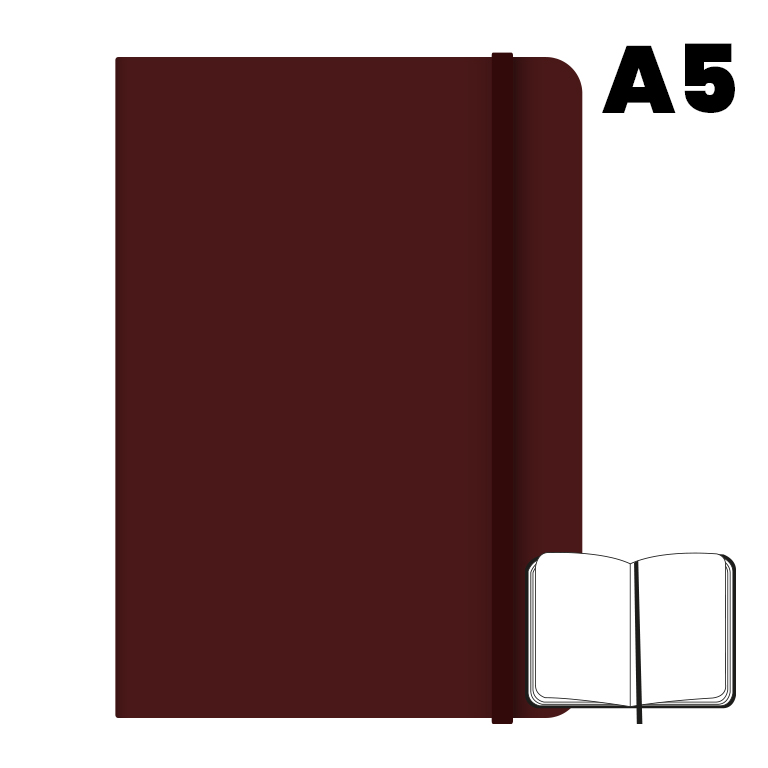 LIBRETA A5 T.FORRADA 96H 75G LISO MARRON