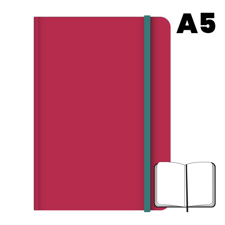 LIBRETA A5 T.FORRADA 96H 75G LISO ROJO