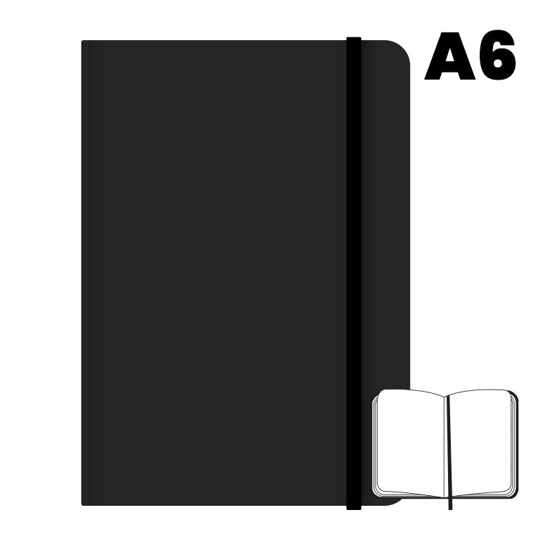 LIBRETA A6 T.FORRADA 96H 75G HN NEGRO