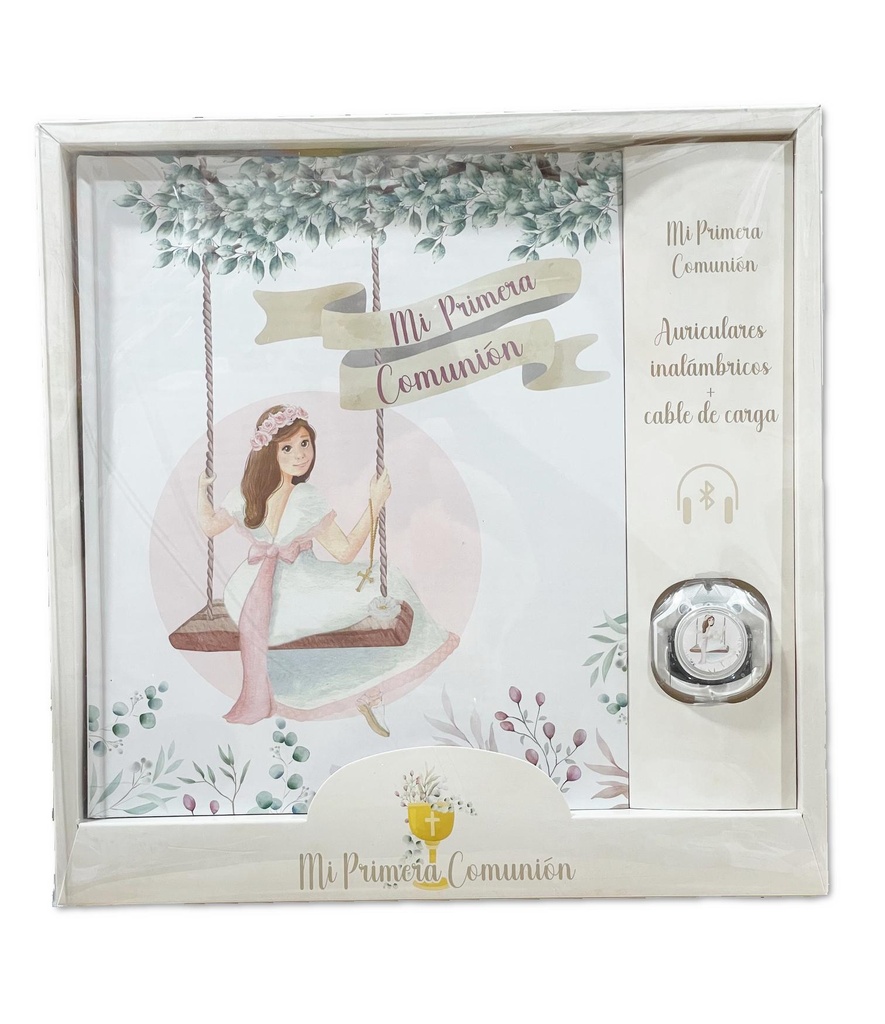LIBRO COMUNION NIÑA COLUMPIO+AURICULARES