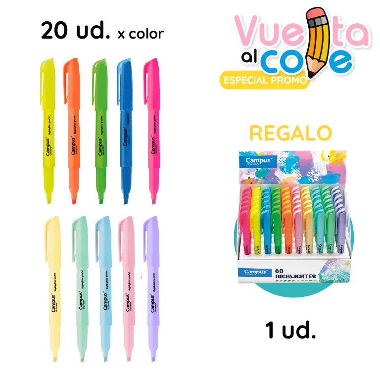 LOTE FLUORESCENTE PEN CAMPUS