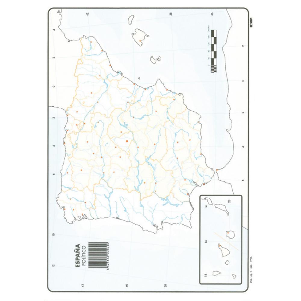 MAPA MUDO ESPAÑA POLITICO